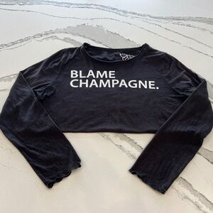 “Blame champagne” oversized graphic  tshirt sz xl